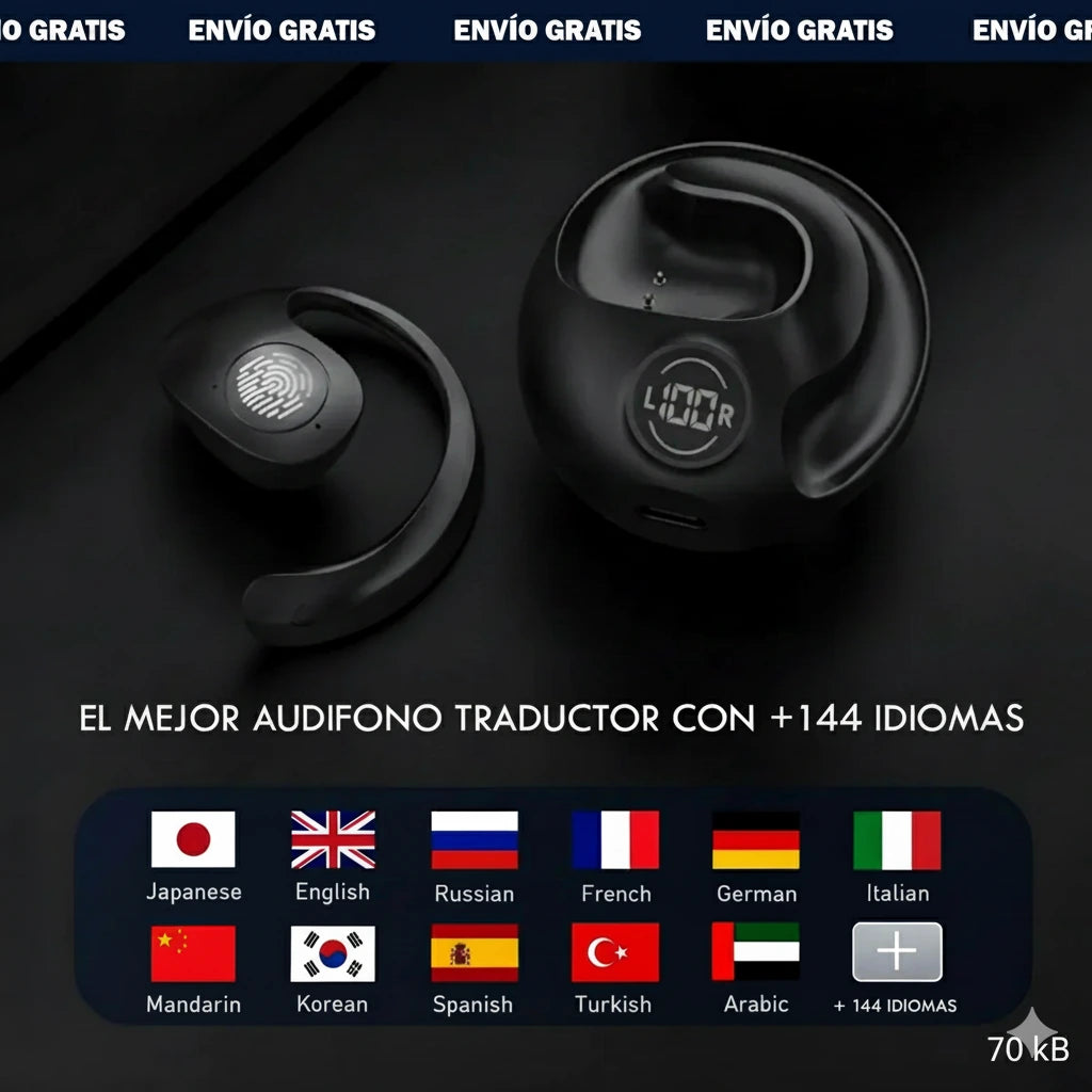 Audífonos Traductores Inteligentes +144 Idiomas